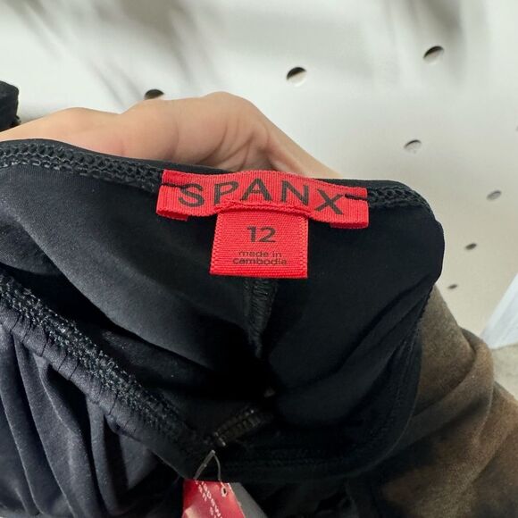 NWT Spanx Black Draped Tankini Swim Size 12 - Picture 4 of 4